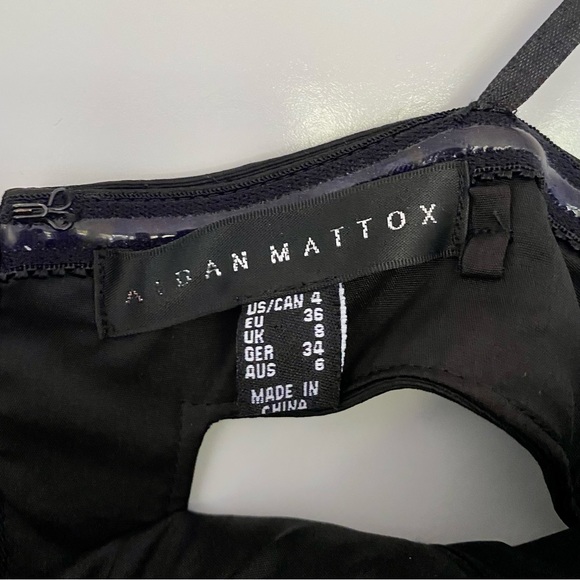 Aidan Mattox Printed Mini Dress - Size 4 - Picture 4 of 4